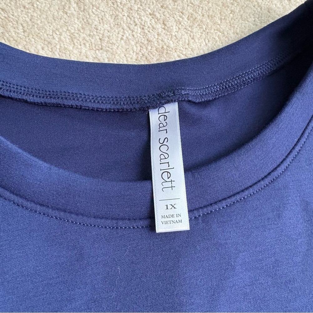 Dear Scarlett Deep Blue Short Sleeve Top - Picture 6 of 6